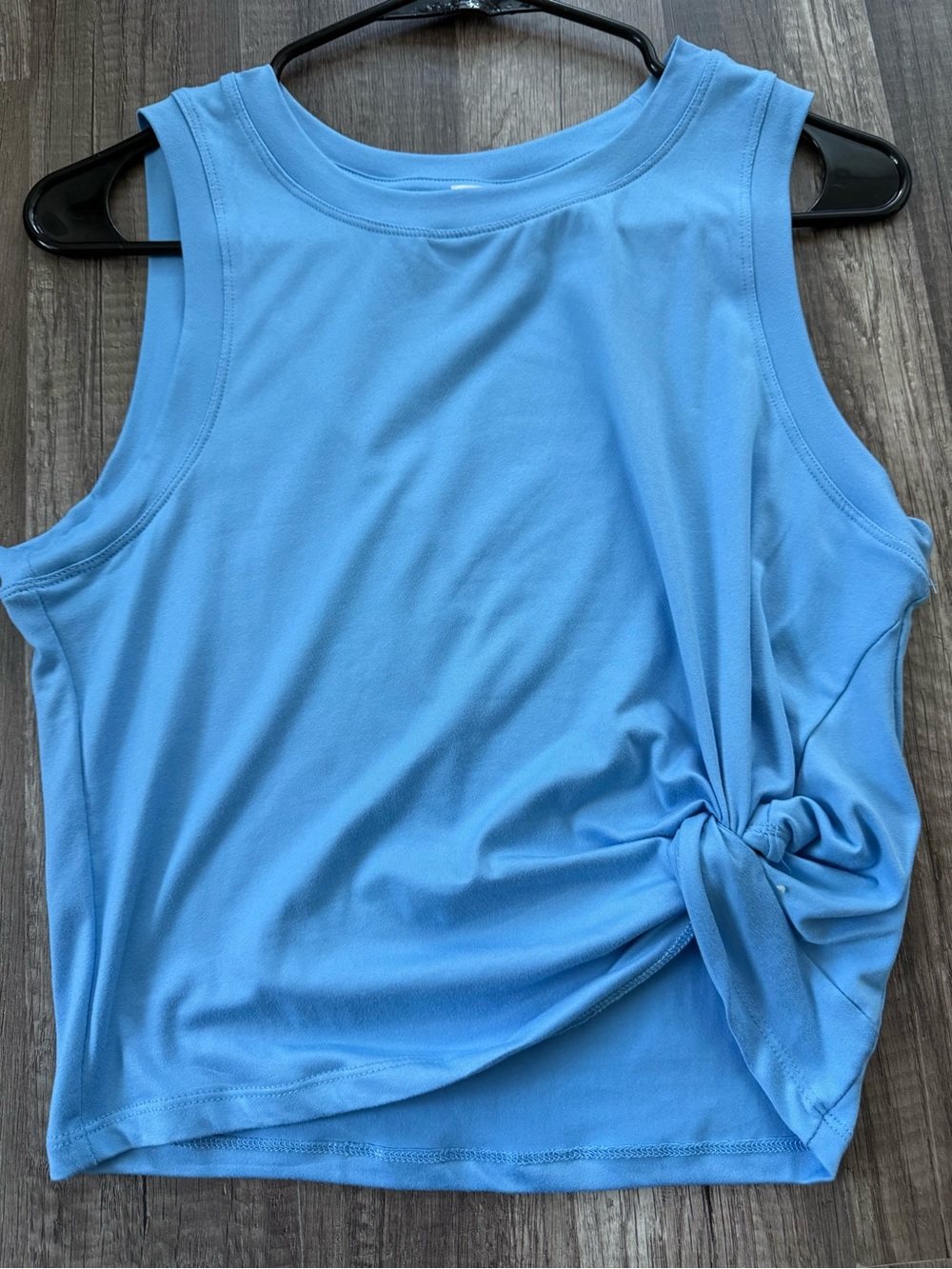 Yogalicious Super Soft Sideline Tank Top XS Blue Side Tie Yoga Activewear